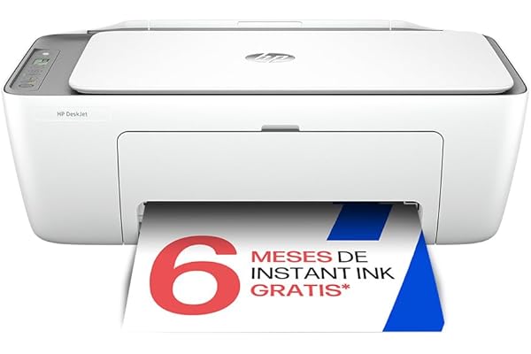 HP DeskJet 2820e 588K9B, Impresora Multifunción de Inyección de Tinta A4 a Color, Impresión a Doble Cara Manual, 7,5 ppm, Wi-Fi, Smart, 6 Meses de Instant Ink Incluidos, Blanca