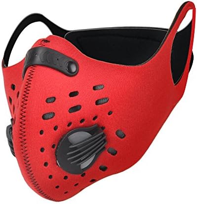 Refosian Dustproof Mask,Face Mask Filtration Exhaust Gas Anti Pollen Allergy With Breathable Mesh Cover Dust Mask Filter for Running Motorcycle and Other Outdoor Activities