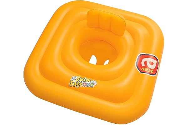 Bestway Swim Safe™ simstol för barn, 1–2 år, 76 x 76 cm, kvadratisk, barnstorlek