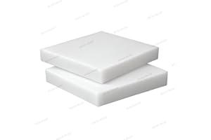 MUSA MUSA Upholstery Foam for Chair Pads & Seat Cushions, Premium Quality Replacement Foam Cut to Size for Cushions, Seat Pads & Chairs, High Density foam for seating (White, 55 x 55cm, 2.5 cm thick)