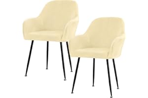 ‎BETYLIFOY Betylifoy Stretch Stuhlbezug Stuhlhusse 2er Set, Elastischer Stuhlbezug Stuhlhussen mit Armlehne Abnehmbare Stuhlbezug Schwarz Schonbezug für Esszimmer Wohnzimmer Hochzeit, Partys Deko (Beige)