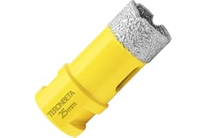 Teronbeta Diamant Fliesenbohrer 25mm, M14 Vakuumgelöteter Diamantbohrer Lochsäge Kernbohrer für Fliesen Porzellan Keramik Granit Marmor