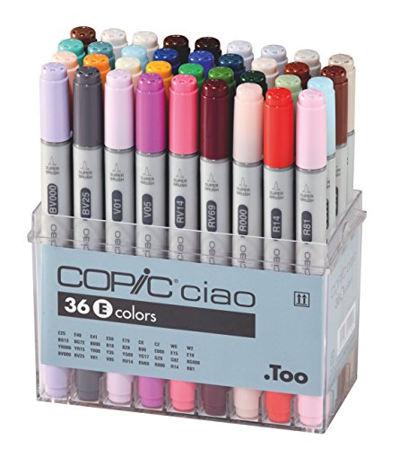 spécification Copic Ciao Lot de 36 Marqueurs de dessin Assortiment E