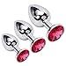 Produktbild SXOVO Anal Sexspielzeug, Metallischer Analplug für Männer and Frauen (rote)