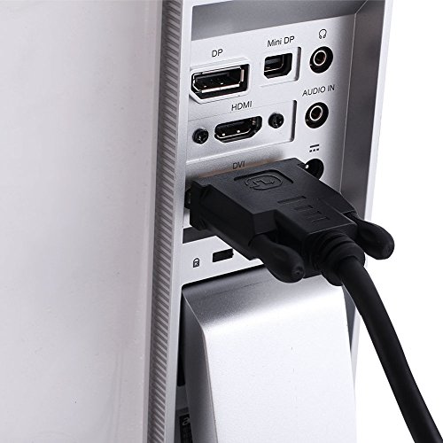 cabletime DisplayPort zu DVI Kabel, DP Männlich auf DVI männlich, digital Video Signal, vergoldet, unterstützt 1080p/Full HD, kompatibel für HDTV, Monitor, Beamer, Signalübertragung (2 m), schwarz - 7