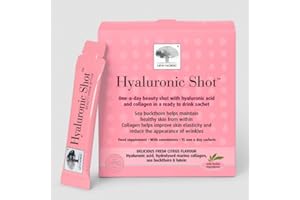 NEW NORDIC LTD New Nordic Hyaluronic Shot with Marine Collagen Supplement to Improve Skin Elasticity & Reduce Wrinkles, Ready to Drink, Citrus Flavour, 15 Sachets
