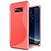 Produktbild Samsung Galaxy S8+ (Plus) Hülle, Conie Mobile Ultra Slim Backcover Schutzhülle TPU Silikon Rückschale Cover in Rot