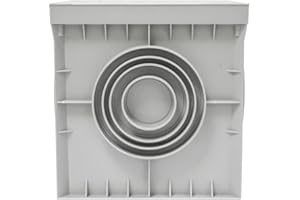 RALERTREIK Arqueta Estanca de Suelo Electrica Gris Cuadrada con Tapa Ciega IP54 Arqueta de Riego y Electricidad Arqueta de PVC para Jardín, Drenaje Riego, Instalaciones Eléctricas Tuberías (1, 400x400 mm)