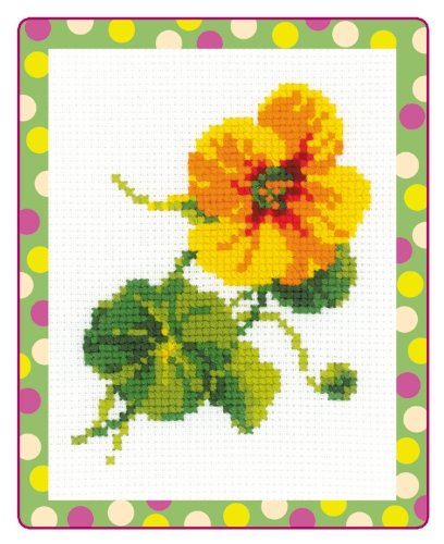 Happy Bee RIOLIS Juego de Punto de Cruz, diseño de Flor