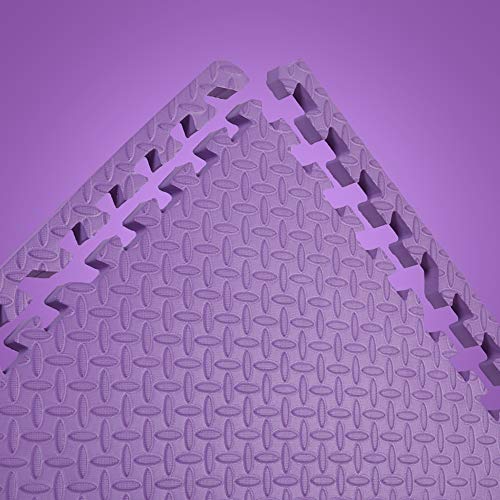 Preisvergleich Produktbild GHGMM Teppich Fußmatten Krabbelmatte, Haushalt Schaum spleißen Kind Krabbeldecke, Wohnzimmer Schlafzimmer Feuchtigkeitsbeständig Bodenmatte,Lila,6pcs