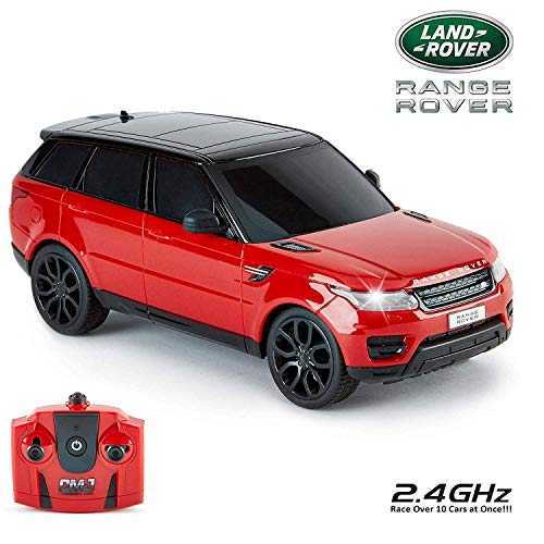 Cmj RC Carstm Range Rover Sport Produit Officiel Télécommande Voiture 1:24 pour Enfants et Adultes Aussi Bien avec Fonctionne Lumières LED, Télécommandé Supercar (Rouge)