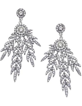 BABEYOND Damen Flapper Ohrringe 1920s Retro Stil Blatt Medaillon Muster Dangle Ohrringe Inspiriert von Great Gatsby...