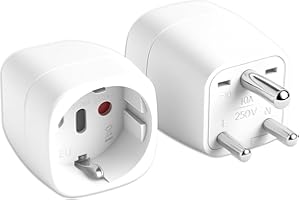 XGKEGS 2 Stück Reiseadapter Indien, Stromadapter für sri Lanka, Reiseadapter Typ D für Indien, Nepal, Sri Lanka