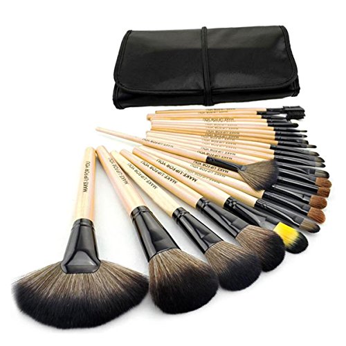 8Decades 24 Stücke professionellen Kosmetik Make-up Pinsel Set mit mit rosa Tasche