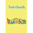 Notebook: Keith Haring Modern Colorful Blank Lined Notebook