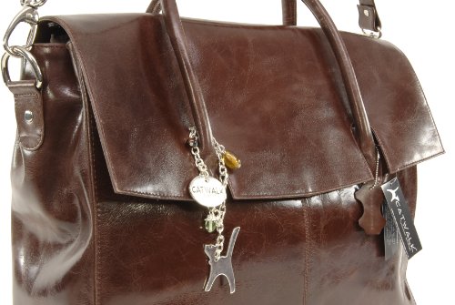 Übergroße Laptoptasche „Helena“ von Catwalk Collection – Braun – GRÖßE: B: 42 H: 31,5 T: 13 cm - 9