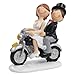 Produktbild Hochzeitspaar auf Motorrad * Tortendekoration * Tortenfigur * Tischdekoration