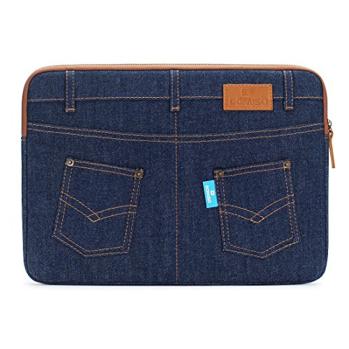 DOMISO 13 – 13.3 Zoll Einzigartiges und Stilvolles Laptop Sleeve Comfort Notebook Schutzhülle Schutzfolie Tasche für 13″ MacBook Pro Retina Display / 13″ MacBook Air / 12.9″ iPad Pro / 13″ MacBook Air / 13.5″ Microsoft Surface Book , Blau - 2