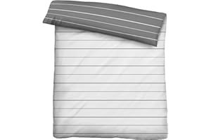 biberna 0636044 Mix & Match Bettbezug Mako-Baumwoll-Satin 1x 200x200 cm, sturmgrau