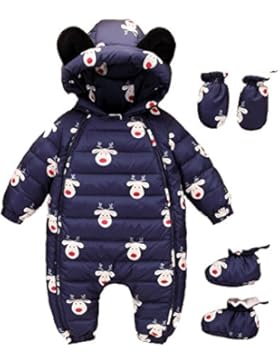 VEVESMUNDO® Strampler Overall Babykleidung Schneeanzüge Verdicken Jumper Lange Ärmel Unisex Baby Jungen Mädchen