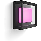Philips Hue White and Color Ambiance Econic Lampada da Parete per Esterni con Led Integrato, 15W, Nero