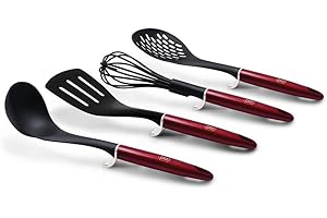 BERLINGERHAUS Berlinger Haus - Set di accessori da cucina, 4 pezzi, in metallo, linea Burgundy Edition