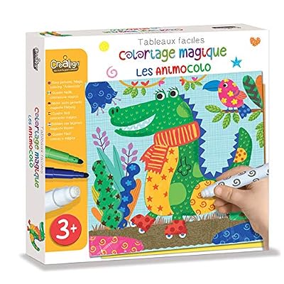 Crea lign'- COLORIAGES Magiques, Les Animocolo, CL157, Multicolore