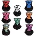 Produktbild 8-teiliges Multifunktions-Maske Skelett Totenkopf Maske Multifunktionstuch Schal Handtuch Bandana Taschentuch ideal für Halloween Mascarade Fahrrad Motorrad (8 verschiedene Farben) Größe 25 cm x 48 cm
