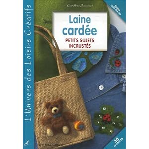 Laine cardée : Petits sujets incrustés