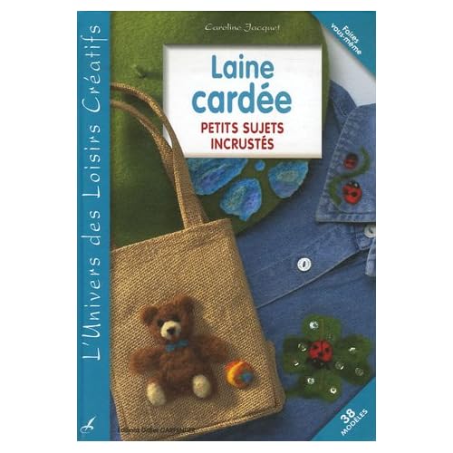 Laine cardée : Petits sujets incrustés Laine cardée : Petits sujets incrustés