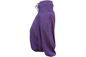 SHOPOHOLIC FASHION Shopoholic Moda Tinta unita Vestibilità Larga Harem Pantaloni Aladdin Hippie Tuta,Vestito a tuta