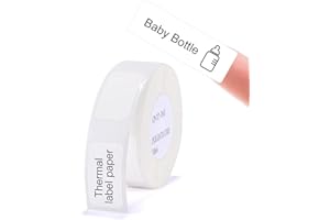 YULINCA Label Maker Tape Compatible for NIIMBOT D11 D110 D101, Label Printer Paper Waterproof Anti-Oil Scratch-Resistant Sticker 12x40mm (White)
