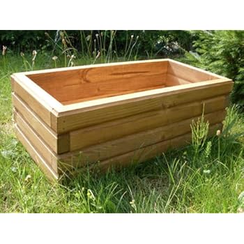 Pflanzkasten Pflanzkübel Holz 120 x 60 x 40 cm von Gartenpirat®: Amazon