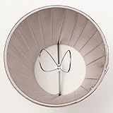 KING DO WAY Lampenschirm Leuchtschirm Lampe Schirm für Tischleuchte Nachttisch Tischlampe Hell grau - 3