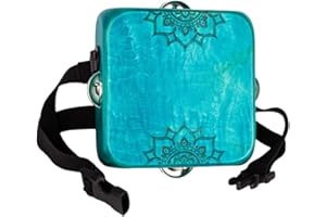 Aprilsunnyzone Portable Cajon Drum With Innovative Sound Features For Musicians(Blue)