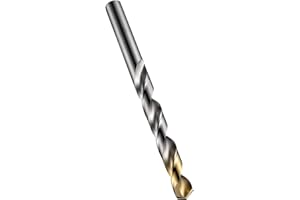 Dormer A002 HSS High Speed Steel Jobber Drill Bit with 118 Degree Tin Tipped Split Point, Pack of 10pcs