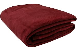 ZOLLNER Ciepły Koc Bordowy 150 x 200 cm Mix Bawełny Przytulny Koc