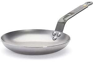 de Buyer Poêle à omelette en acier carbone MINERAL B Ø 20,3 cm, naturellement antiadhésive, fabriquée en France