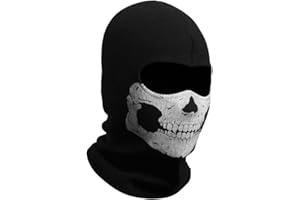 WTACTFUL Skeleton Skull Balaclava Ghost Death Masks Halloween Costume Cosplay Warmer Full Face Mask for Cycling Motorcycle Ski Outdoor Sport