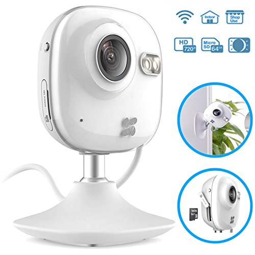 EZVIZ C2mini IP Telecamera di Sicurezza, 720P HD, 2.4Ghz Wi-Fi Interni Videocamera con Audio Bidirezionale, Baby Monitor del Bambino & Animale, Visore Notturno