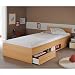 Produktbild Funktionsbett Alawis 90*200 cm buche beige inkl 2 Roll-Bettkästen Kinderbett Jugendbett Jugendliege Bettliege Bett Jugendzimmer Kinderzimmer