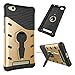 Kaira Hard Armor Sniper Hybrid Rubber Bumper Flip Stand Rugged Back Case Cover for Xiaomi Redmi 4a (Gold) RS.349.00