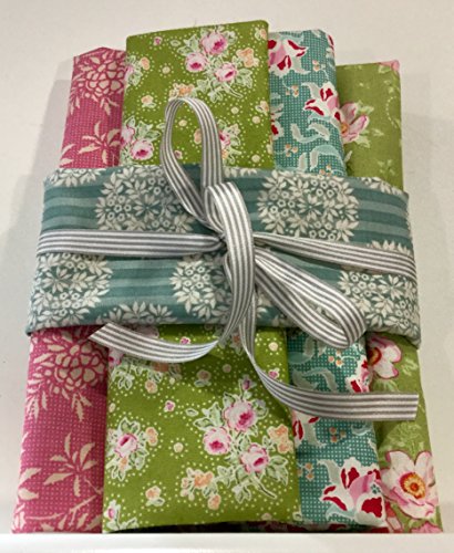 Tilda Stoffpaket Garden Memories Teal 5 Streifen a 20x70cm