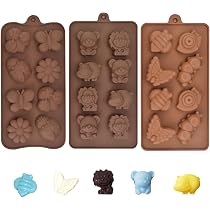 Set Da 3 Stampini In Silicone Per Tema Foresta – Scoiattolo, Pigne, Tronco, Albero – Per Torte E Argilla - 3