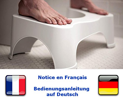 Toilettenhocker – empfohlen von Gastroenterologen – Bekommen Sie einen flachen Bauch dank kompletter Darmentleerung – Natürliche Hockstellung beugt Verstopfung vor – Diskret und Effizient WC Hocker - 2