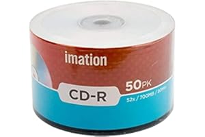 Imation CD-R 52 x 700 MB/80 Min. Markenlogo, blanko, beschreibbar, 50 Stück
