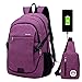 Produktbild SUPA MODERN® Nylon Schulrucksack mit USB-Ladegeraut Port Laptoptasche fuer jugendlich Mädchen und Jungen Cooler Sportrucksack 2 Taschen Set 1 großer Rucksack und 1 Umhaungetasche