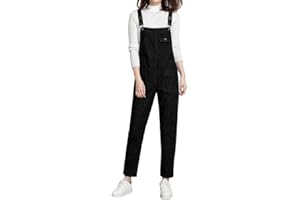 Tomwell Salopette Jean Femme sans Manches avec des Poches Ample Taille Normal Casual Sport pour Combinaison Bodysuit Pantalon Denim Casual Boyfriend Overalls Jumpsuit Trousers