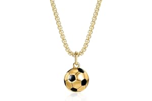Xinjieda Football Pendant Boys Gift Necklace - Stainless Steel - Soccer Team Gift