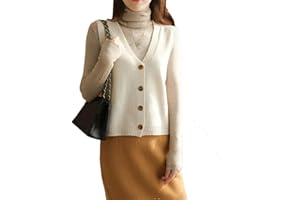 ALLOAONE Cárdigan De Punto Sin Mangas para Mujer, Chalecos Informales con Cuello En V, Chalecos Básicos Individuales